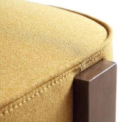 Ophelia Honey Gold Fabric Dining Chair -Daals DCH 2187 YELLOW FAB WALN detail3