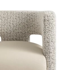 Greenwich Taupe Boucle And Beige Faux Leather Seat Dining Chair -Daals DCH 2259 A detail1