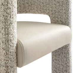 Greenwich Taupe Boucle And Beige Faux Leather Seat Dining Chair -Daals DCH 2259 A detail2