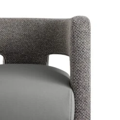 Greenwich Grey & Blue Textured Fabric And Grey Faux Leather Seat Dining Chair 18 Greenwich Grey & Blue Textured Fabric And Grey Faux Leather Seat Dining Chair -Daals DCH 2259 B detail1