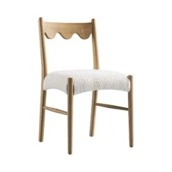 Ludlow Set Of 2 Dining Chairs, Ecru Boucle | Natural Oak Frame -Daals DCH 240 NAT ECRUBOU 2P WB3