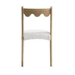 Ludlow Set Of 2 Dining Chairs, Ecru Boucle | Natural Oak Frame -Daals DCH 240 NAT ECRUBOU 2P WB6