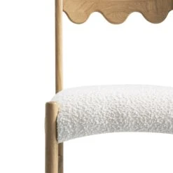 Ludlow Set Of 2 Dining Chairs, Ecru Boucle | Natural Oak Frame -Daals DCH 240 NAT ECRUBOU 2P detail4