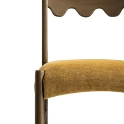 Ludlow Set Of 2 Dining Chairs, Spiced Honey Chenille | Silver Oak -Daals DCH 240 SILK FENNCHEN 2P detail2