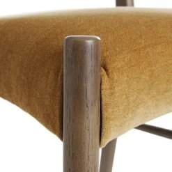 Ludlow Set Of 2 Dining Chairs, Spiced Honey Chenille | Silver Oak -Daals DCH 240 SILK FENNCHEN 2P detail5