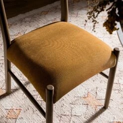 Ludlow Set Of 2 Dining Chairs, Spiced Honey Chenille | Silver Oak -Daals DCH 240 SILK FENNCHEN 2P scene2