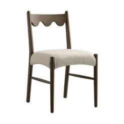 Ludlow Set Of 2 Dining Chairs, Oatmeal Fabric | Silver Oak Frame -Daals DCH 240 SILK OATFAB 2P WB2