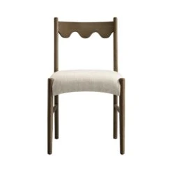 Ludlow Set Of 2 Dining Chairs, Oatmeal Fabric | Silver Oak Frame -Daals DCH 240 SILK OATFAB 2P WB3