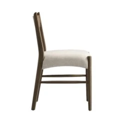 Ludlow Set Of 2 Dining Chairs, Oatmeal Fabric | Silver Oak Frame -Daals DCH 240 SILK OATFAB 2P WB4