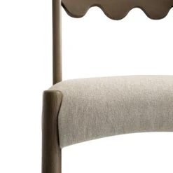 Ludlow Set Of 2 Dining Chairs, Oatmeal Fabric | Silver Oak Frame -Daals DCH 240 SILK OATFAB 2P detail2