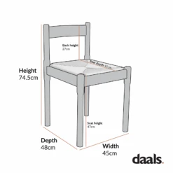 Minley 2-in-1 Dining Chair, Light Taupe High Gloss -Daals DCH 241 CHART 2