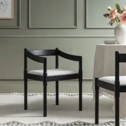 Minley 2-in-1 Carver Chair, Black Matte