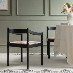 Minley 2-in-1 Carver Chair, Black Matte -Daals DCH 242 BLACK MAT scene3