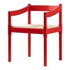 Minley 2-in-1 Carver Chair, Red High Gloss -Daals DCH 242 RED GLOS WB2