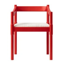 Minley 2-in-1 Carver Chair, Red High Gloss -Daals DCH 242 RED GLOS WB4