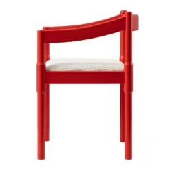 Minley 2-in-1 Carver Chair, Red High Gloss -Daals DCH 242 RED GLOS WB6