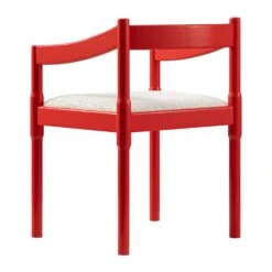 Minley 2-in-1 Carver Chair, Red High Gloss -Daals DCH 242 RED GLOS WB8