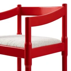 Minley 2-in-1 Carver Chair, Red High Gloss -Daals DCH 242 RED GLOS detail1