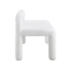 Libby Light White Boucle 3 Seater Dining Bench 15 Libby Light White Boucle 3 Seater Dining Bench -Daals DCH 4320 WHITE BOUCLE WB3