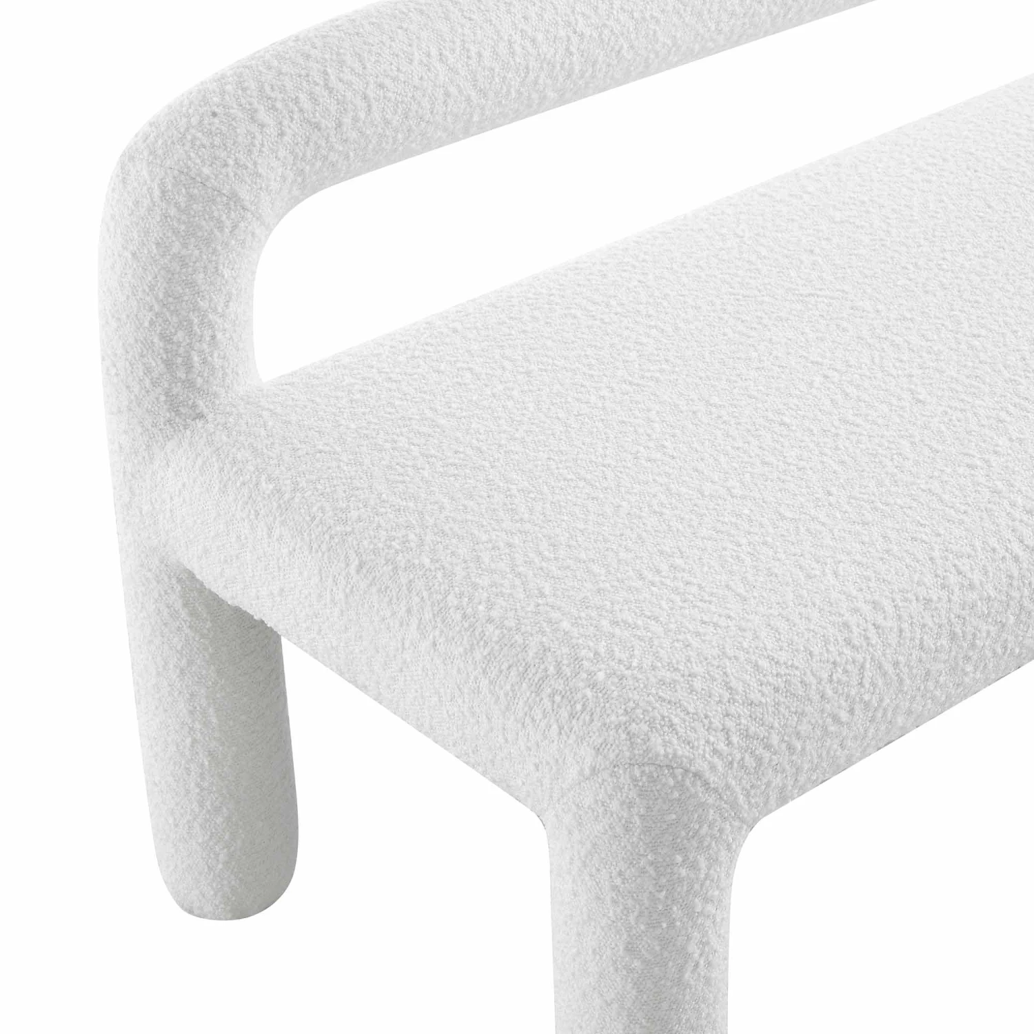 Libby Light White Boucle 3 Seater Dining Bench 9 Libby Light White Boucle 3 Seater Dining Bench - Image 9