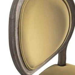 Lainston Set Of 2 Classic Weathered Oak Dining Chairs, Fudge Velvet -Daals DCH 88 FUDGEVEL WTH 2P detail1