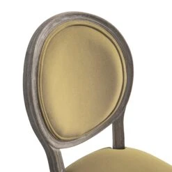 Lainston Set Of 2 Classic Weathered Oak Dining Chairs, Fudge Velvet -Daals DCH 88 FUDGEVEL WTH 2P detail2