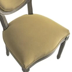 Lainston Set Of 2 Classic Weathered Oak Dining Chairs, Fudge Velvet -Daals DCH 88 FUDGEVEL WTH 2P detail3