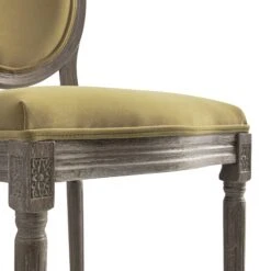 Lainston Set Of 2 Classic Weathered Oak Dining Chairs, Fudge Velvet -Daals DCH 88 FUDGEVEL WTH 2P detail4