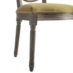 Lainston Set Of 2 Classic Weathered Oak Dining Chairs, Fudge Velvet -Daals DCH 88 FUDGEVEL WTH 2P detail5