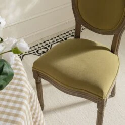 Lainston Set Of 2 Classic Weathered Oak Dining Chairs, Fudge Velvet -Daals DCH 88 FUDGEVEL WTH 2P scene2