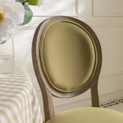 Lainston Set Of 2 Classic Weathered Oak Dining Chairs, Fudge Velvet -Daals DCH 88 FUDGEVEL WTH 2P scene4