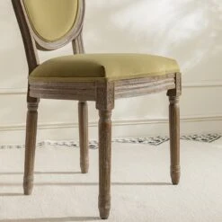 Lainston Set Of 2 Classic Weathered Oak Dining Chairs, Fudge Velvet -Daals DCH 88 FUDGEVEL WTH 2P scene5