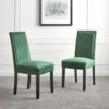 Maidwell Set Of 2 Green Velvet Dining Chairs