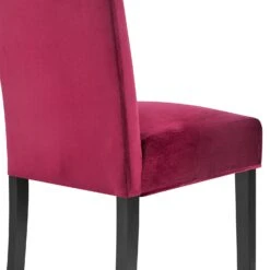 Maidwell Set Of 2 Crimson Red Velvet Dining Chairs -Daals DCH LW8116 REDVEL 2P detail3