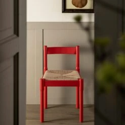 Minley 2-in-1 Dining Chair, Red High Gloss -Daals DHC 241 RED GLOS scene2