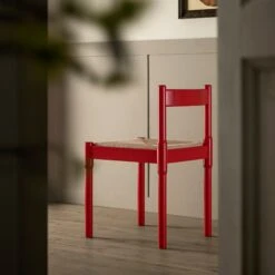 Minley 2-in-1 Dining Chair, Red High Gloss -Daals DHC 241 RED GLOS scene3