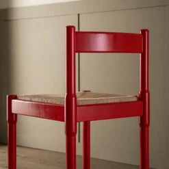 Minley 2-in-1 Dining Chair, Red High Gloss -Daals DHC 241 RED GLOS scene6
