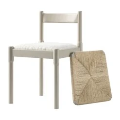 Minley 2-in-1 Dining Chair, Light Taupe High Gloss -Daals DHC 241 TAUPE GLOS WB2