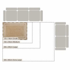 Evie Hand Braided Jute Scallop Rectangular Rug -Daals Evie S M L XL 1