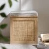 Frances Woven Rattan Single Storage Stool With Cushion, Natural