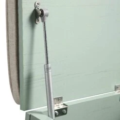 Frances Woven Rattan Single Storage Stool With Cushion, Mint -Daals FT BENCH 02 SAGE detail4