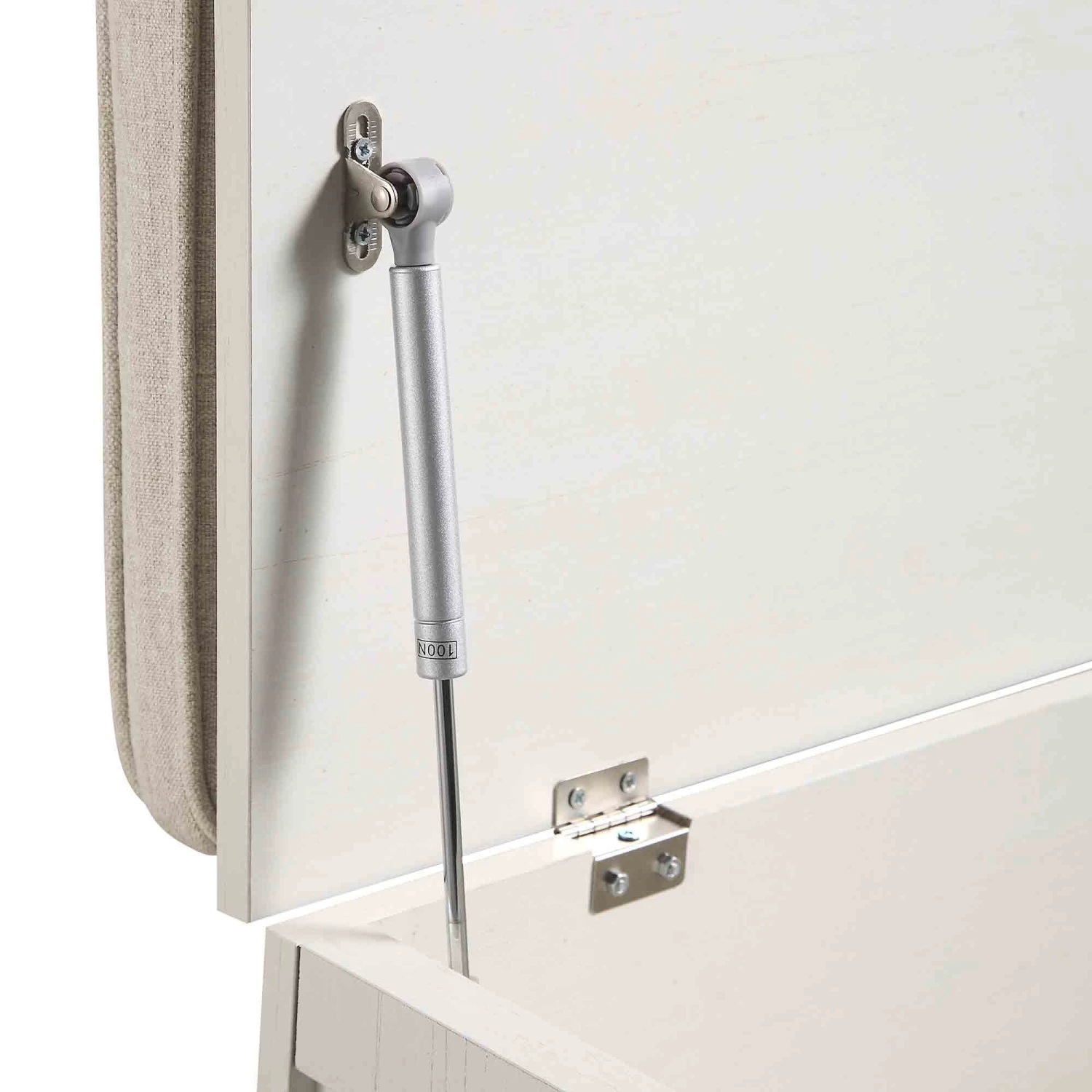 Frances Woven Rattan Double Storage Stool With Cushion, White 15 Frances Woven Rattan Double Storage Stool With Cushion, White - Image 15