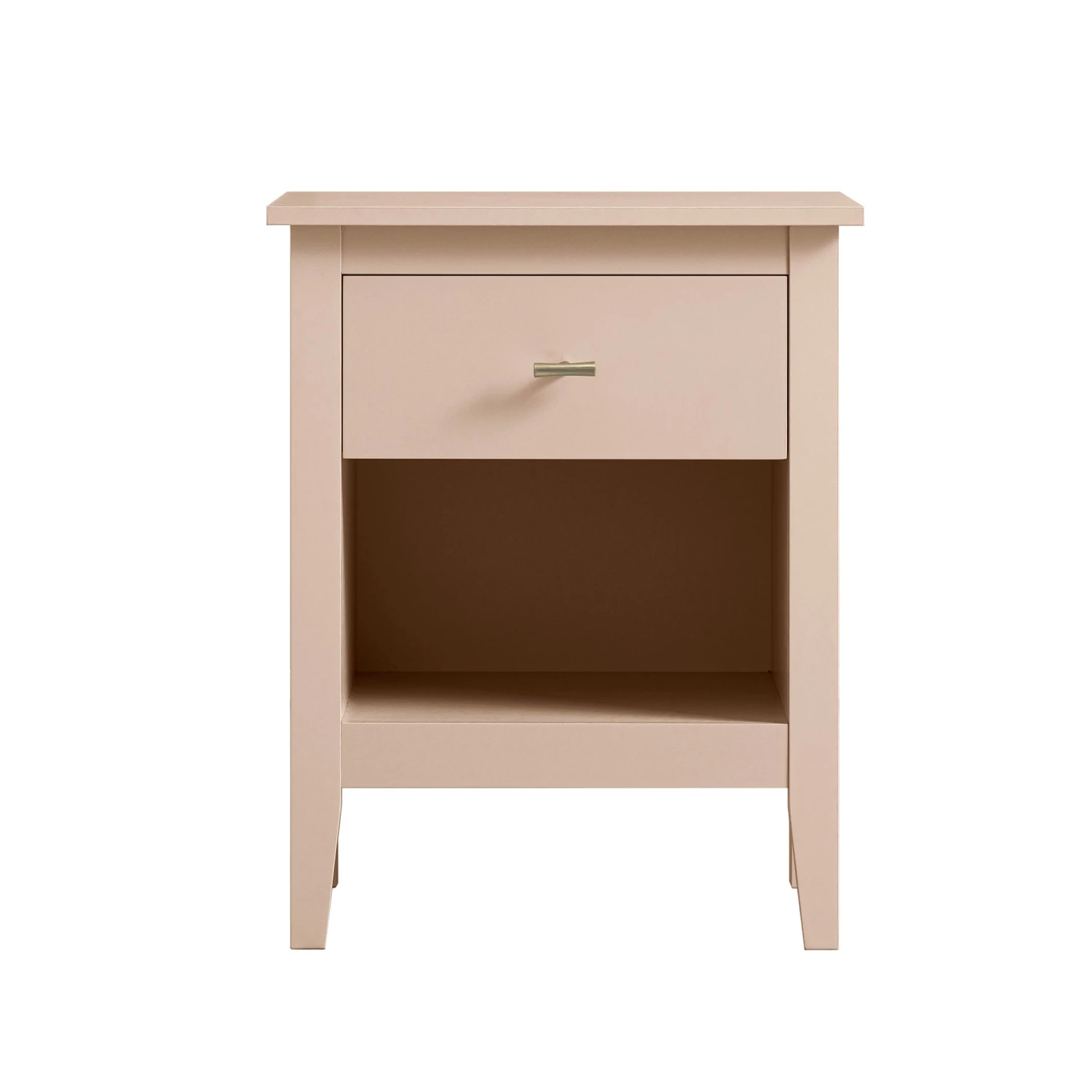 Oakham 1-Drawer Bedside Table, Nude Pink 6 Oakham 1-Drawer Bedside Table, Nude Pink - Image 6