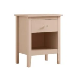 Oakham 1-Drawer Bedside Table, Nude Pink 19 Oakham 1-Drawer Bedside Table, Nude Pink -Daals FT BSD 06 NUDE WB2