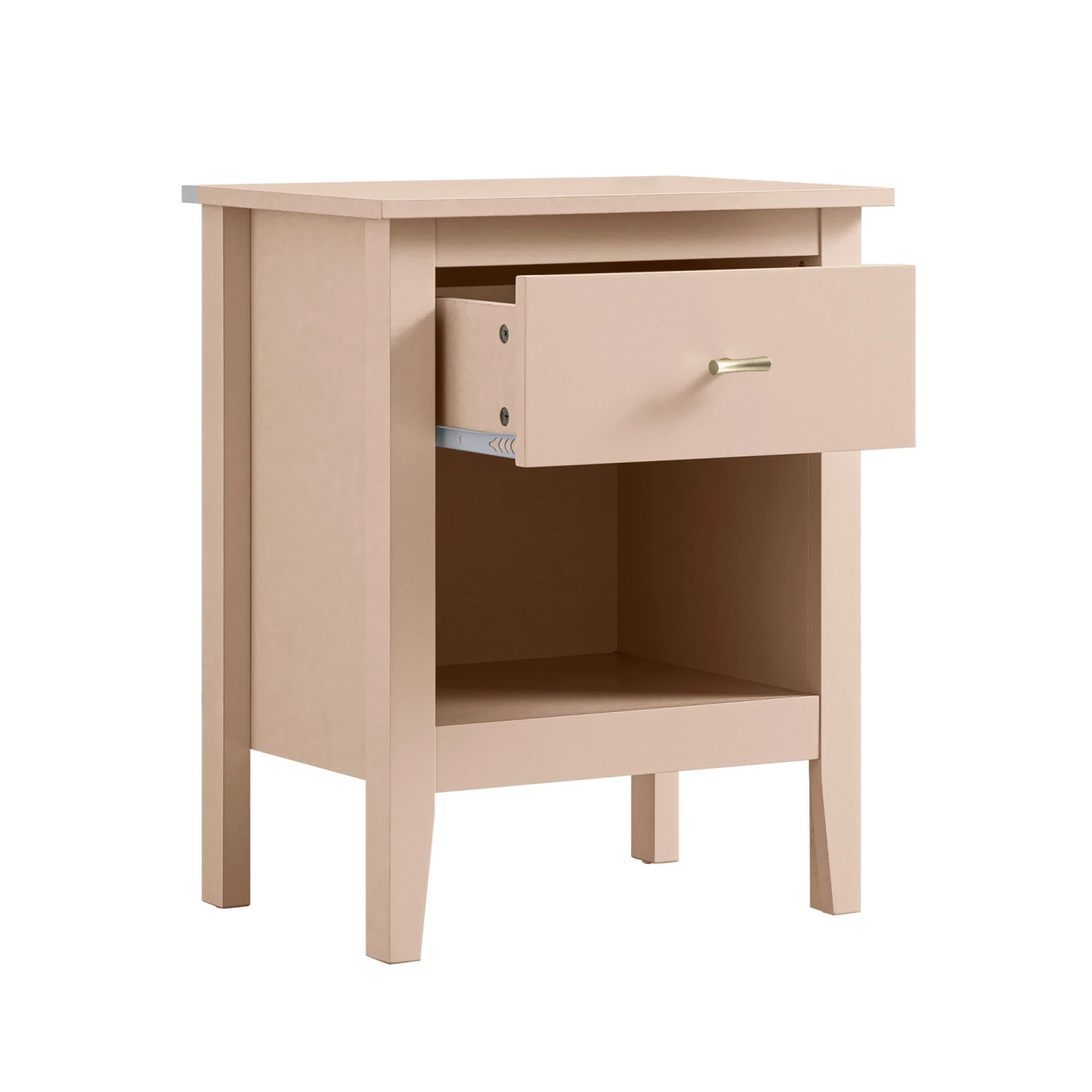 Oakham 1-Drawer Bedside Table, Nude Pink 9 Oakham 1-Drawer Bedside Table, Nude Pink - Image 9