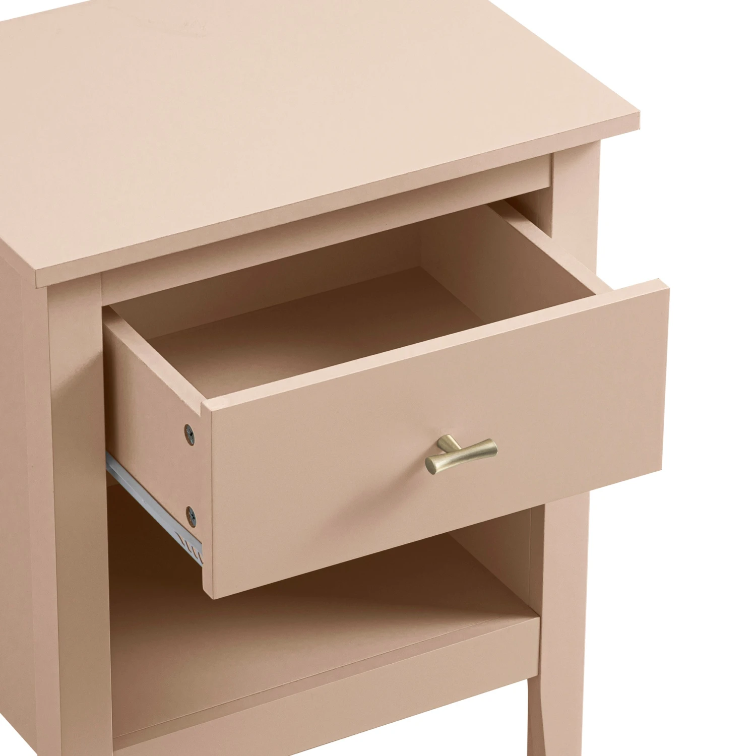 Oakham 1-Drawer Bedside Table, Nude Pink 13 Oakham 1-Drawer Bedside Table, Nude Pink - Image 13