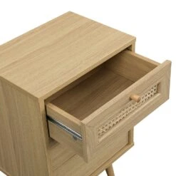 Anya Woven Rattan 3-Drawer Bedside Table In Natural Colour -Daals FT BST 002 NATURAL detail2