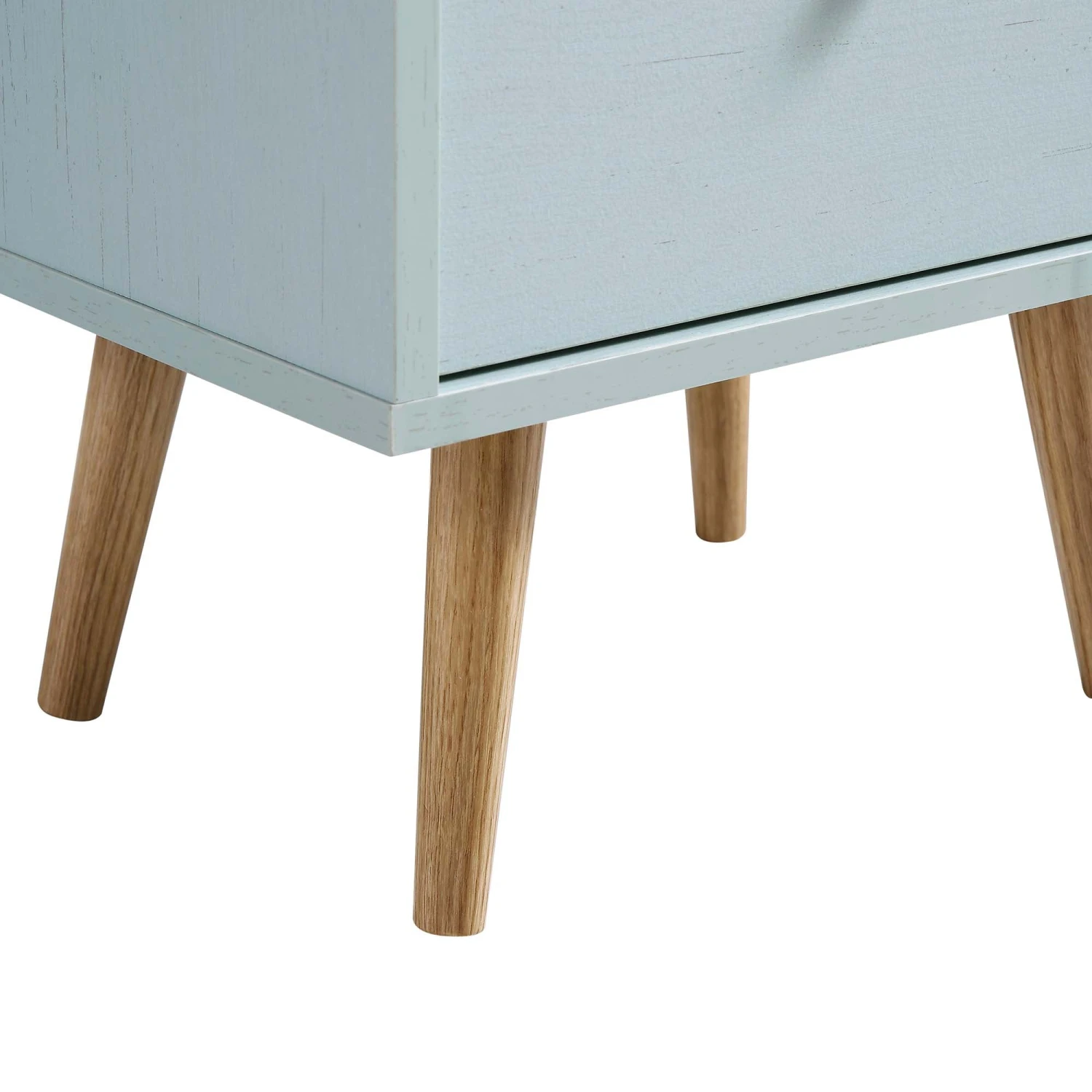 Anya Woven Rattan 3-Drawer Bedside Table In Mint Colour 11 Anya Woven Rattan 3-Drawer Bedside Table In Mint Colour - Image 11