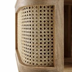 Izzy Curved Rattan Bedside Table, Natural -Daals FT BST 04 NAT detail2