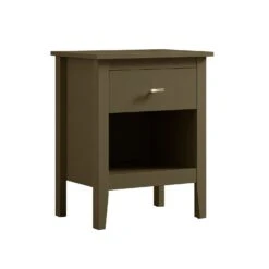Oakham 1-Drawer Bedside Table, Olive Grove -Daals FT BST 06 DOLIVE WB2